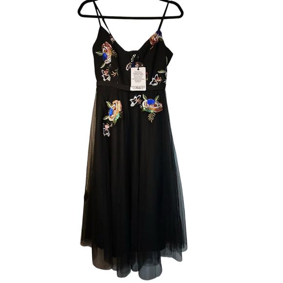 NWT - Little Mistress Petite Black Floral Dress - US Size 2 - Picture 13 of 13